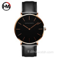 Hannah Martin CH02 Hommes Montre Top Marque de luxe Vie Étanche Quartz Montre-Bracelet Fashine En Cuir D&#39;affaires Garçons Montres